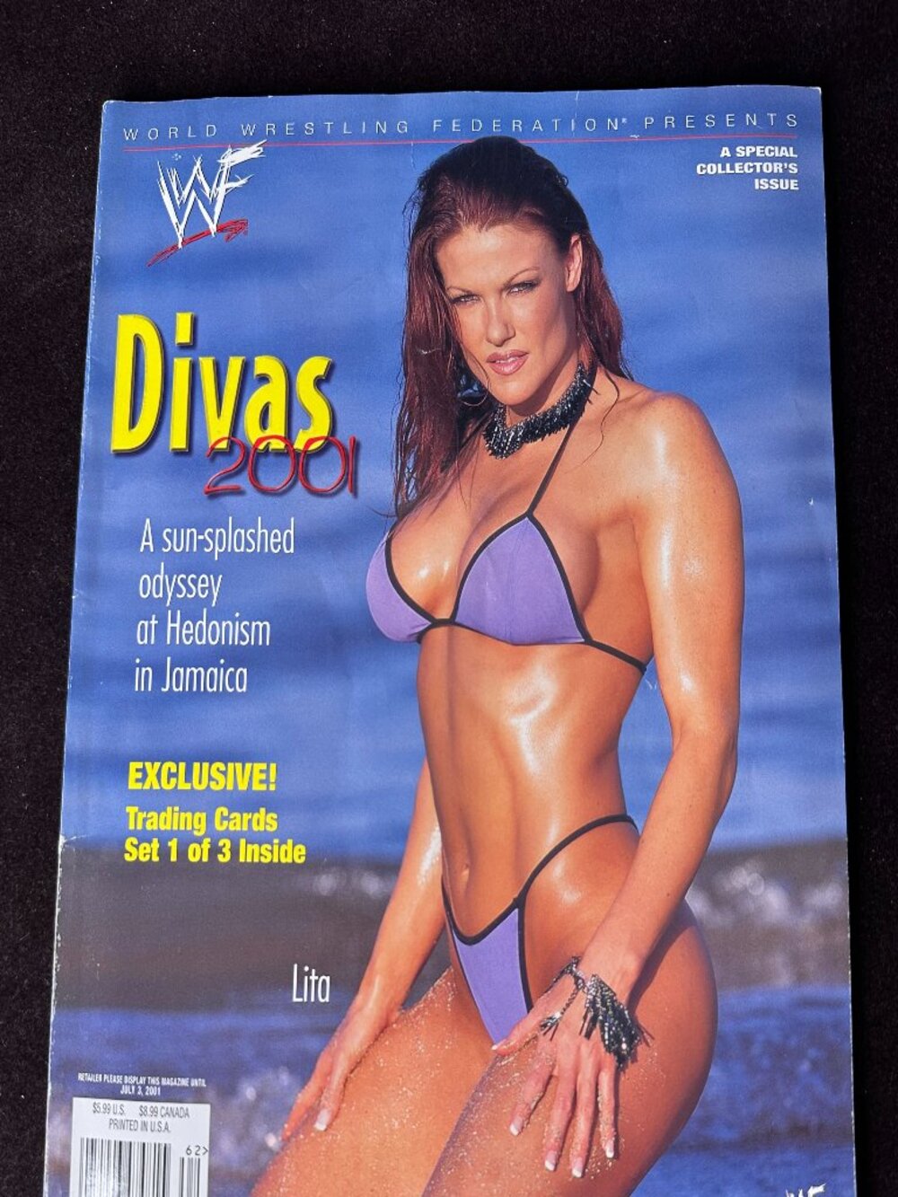 WWF Divas 2001 Magazine Lita Cover Special Collectors Issue W/ Fleer Cards WWE